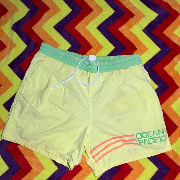 Vintage 80s Ocean Pacific swim trunks - Picture 1 of 4